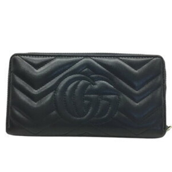 Gucci GG Zip Around Wallet Leather Black - Picture 2 of 9